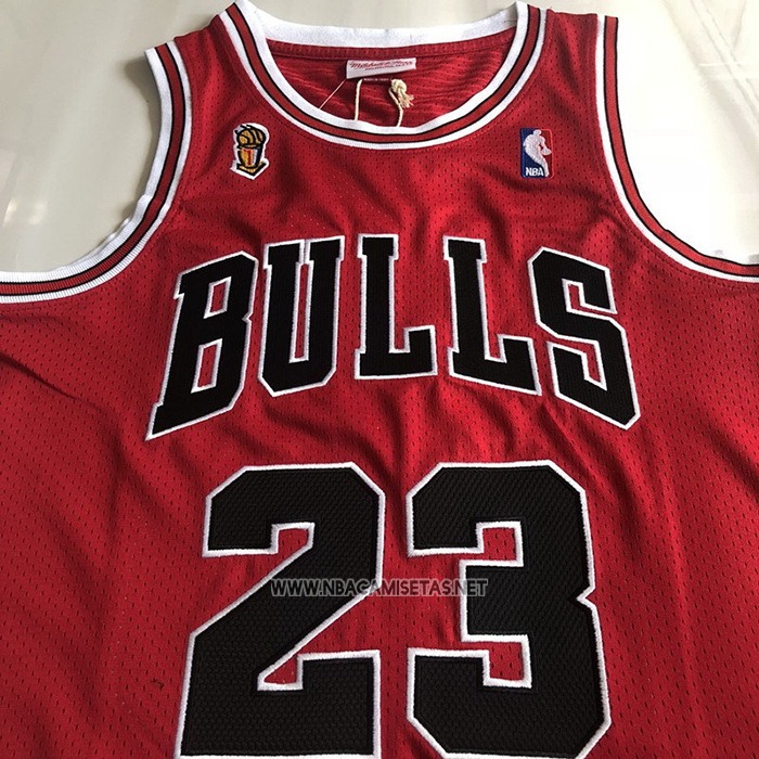 Camiseta Chicago Bulls Michael Jordan NO 23 Mitchell & Ness 1995-96 Rojo
